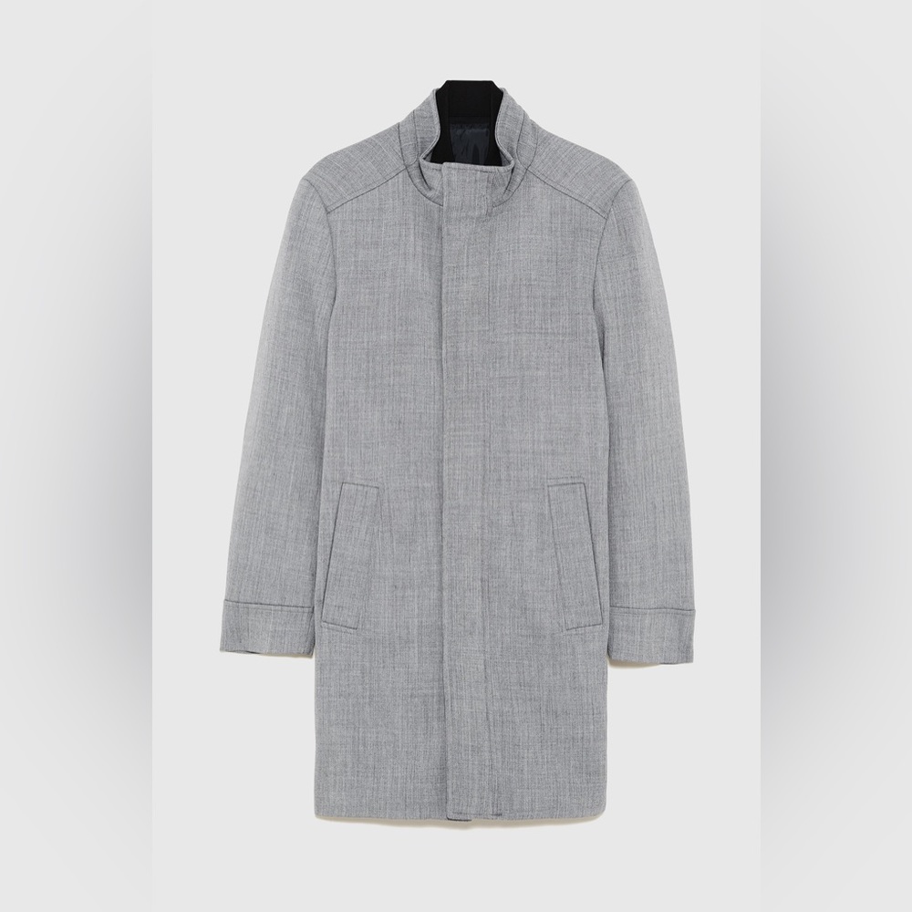 ZARA MAN GRAY COAT BRAND NEW WITH TAGS MEDIUM
